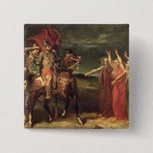 Macbeth und die drei Hexen, 1855 Button