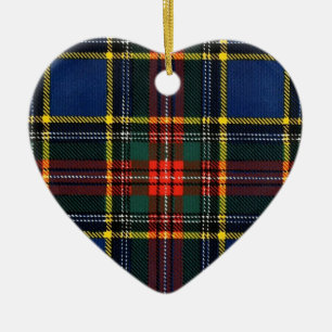 MacbethTartan-Monogramm Keramik Ornament