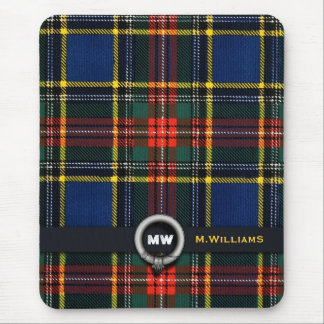 Macbethtartan-Monogramm Mousepad
