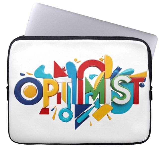 Macbook-Geschenktasche, Optimist Geschenk Laptopschutzhülle (Vorderseite)