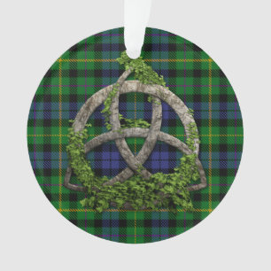 MacBride Tartan und keltischer Dreiheits-Knoten Ornament