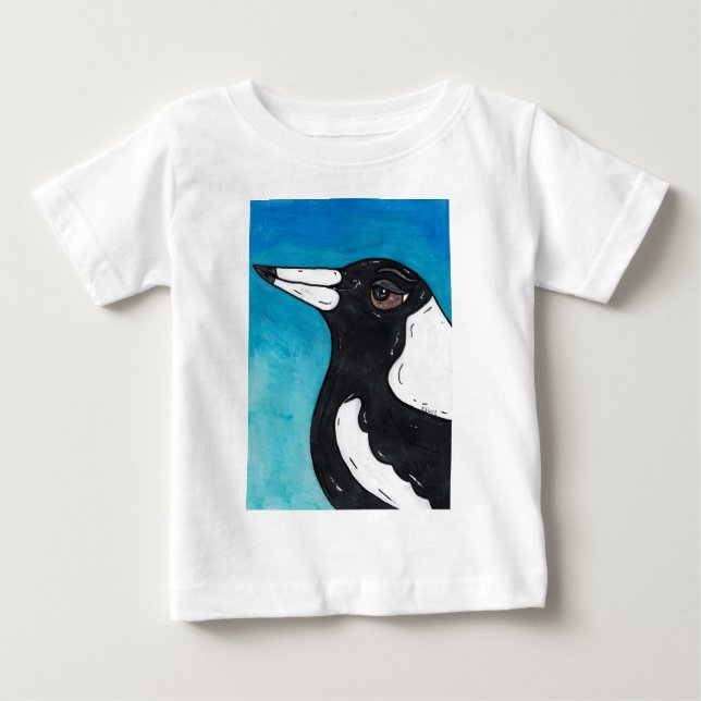 Macca die Elster Baby T-shirt (Vorderseite)