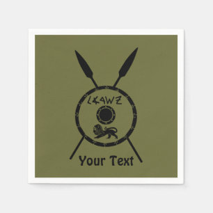 Maccabee Schild und Speere Serviette