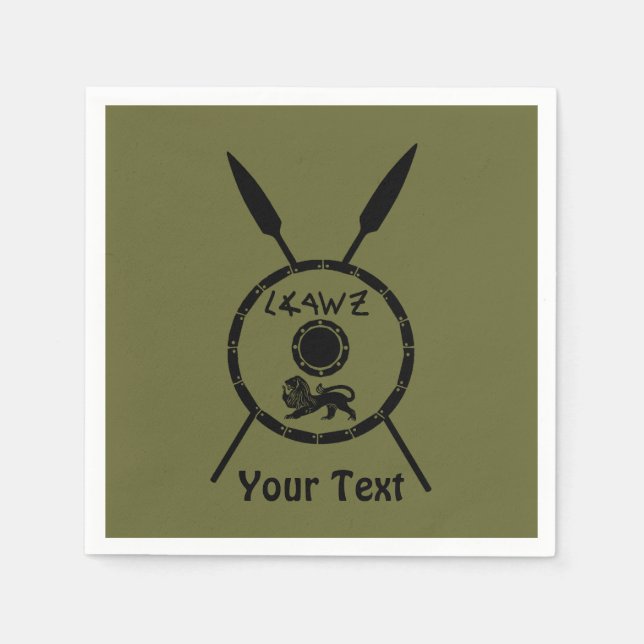Maccabee Schild und Speere Serviette (Vorderseite)