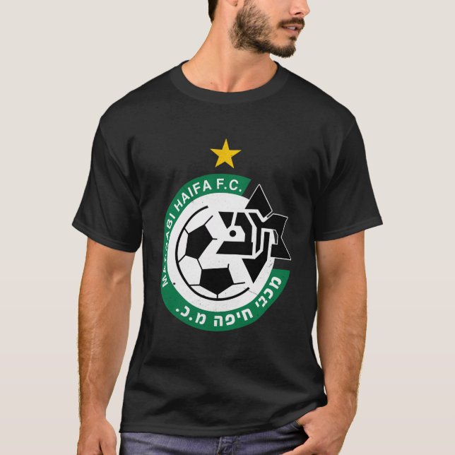 Maccabi Haifa Fc Soccer Team Israel T-Shirt (Vorderseite)
