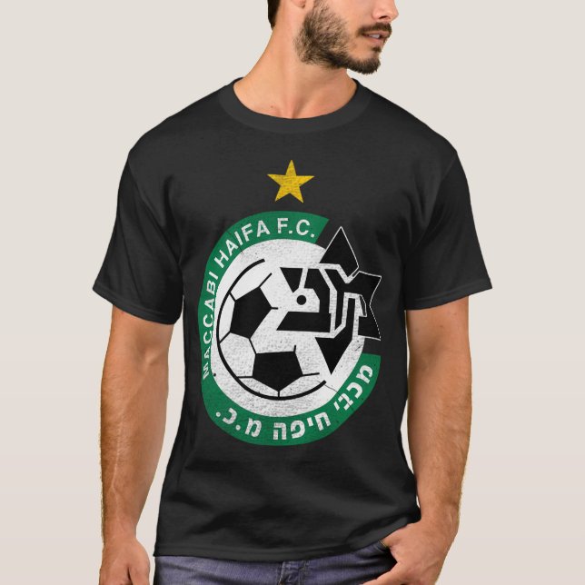 Maccabi Haifa Fc Soccer Team Israel T-Shirt (Vorderseite)