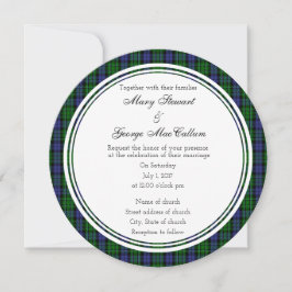 MacCallum Scottish Wedding Round Einladung