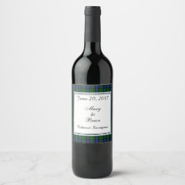 MacCallum Scottish Wedding Wine Label Weinetikett