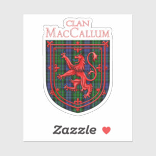 MacCallum Tartan Scottish Kariert Lion Rampant Aufkleber