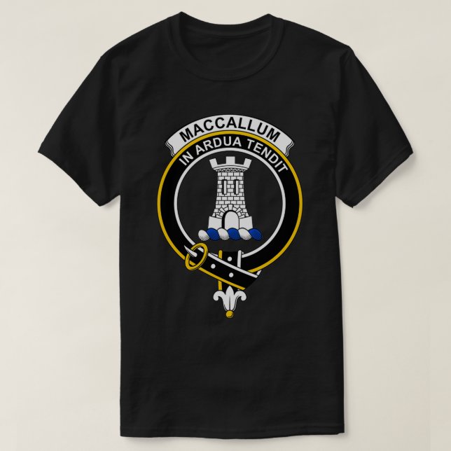MacCallum Wappen Tartan Clan Scottish Clan T-Shirt (Design vorne)