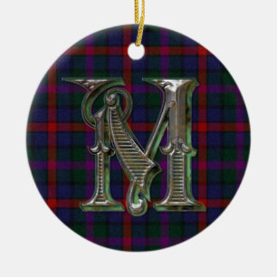 MacCaughan Plaid Monogram ornament