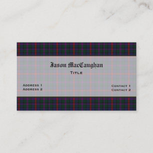 MacCaughan Tartan Karierte benutzerdefinierte Visi Visitenkarte