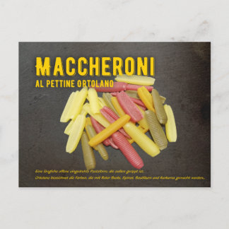 Maccheroni al pettine Italienisches Rezept Postkarte