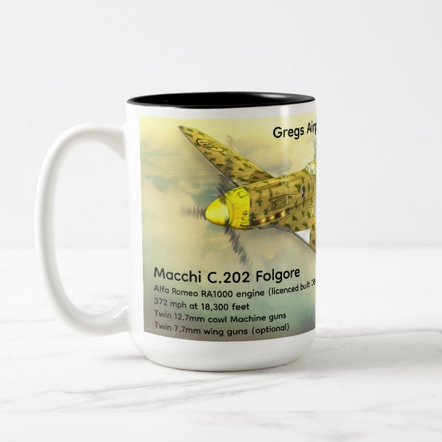 Macchi C.202 Folgore Zweifarbige Tasse (Links)