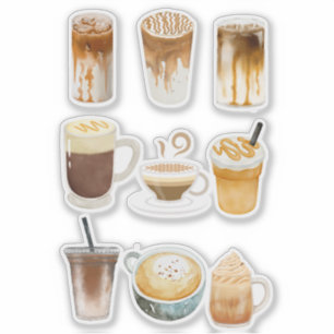 Macchiato Collage Aufkleber