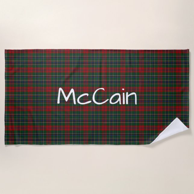 MacClain McLean Tartan Kariert Beach Handtuch (Vorderseite)