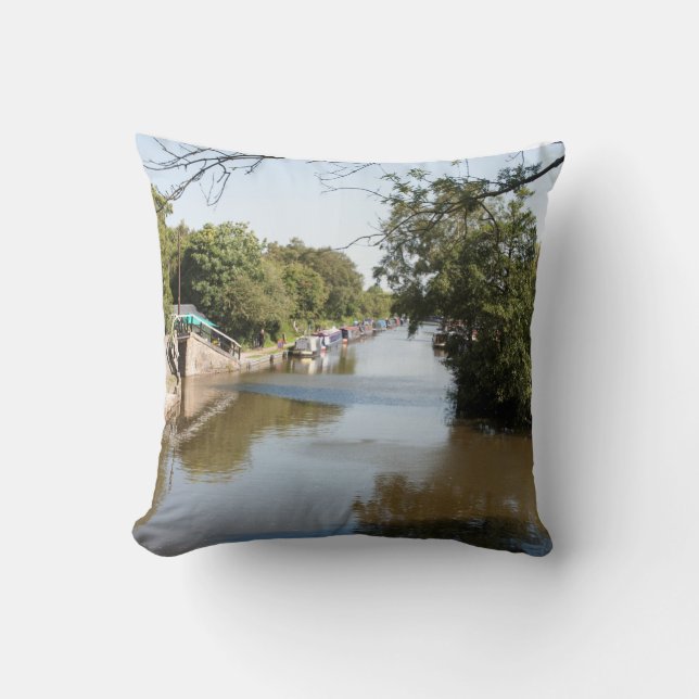 Macclesfield Canal Higher Poynton Cheshire Kissen (Vorderseite)