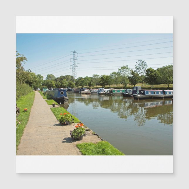 Macclesfield Canal Higher Poynton Cheshire Magnetkarte (Vorderseite)