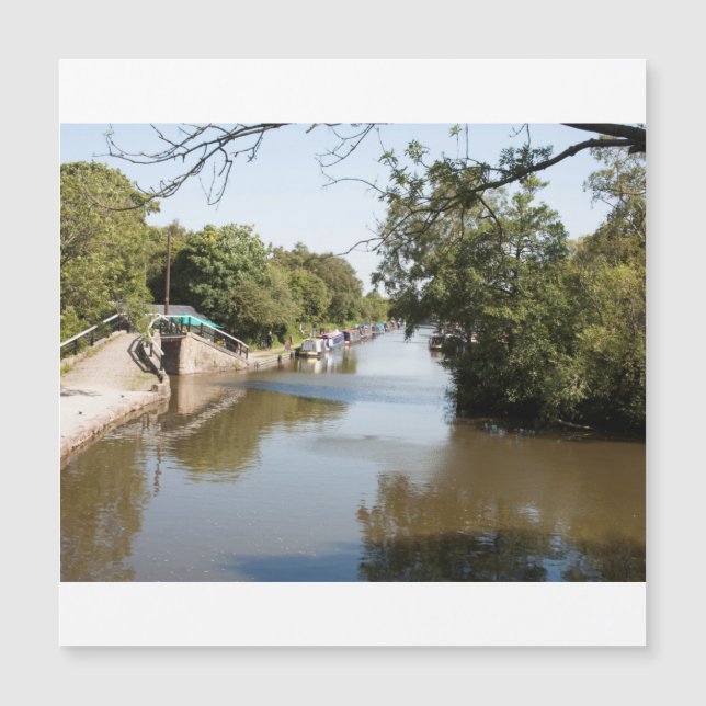 Macclesfield Canal Higher Poynton Cheshire Magnetkarte (Vorderseite)