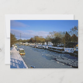 Macclesfield Canal Winter Cheshire Holiday Card Feiertagskarte