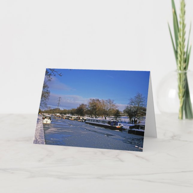 Macclesfield Canal Winter Cheshire Holiday Card Karte (Vorderseite)