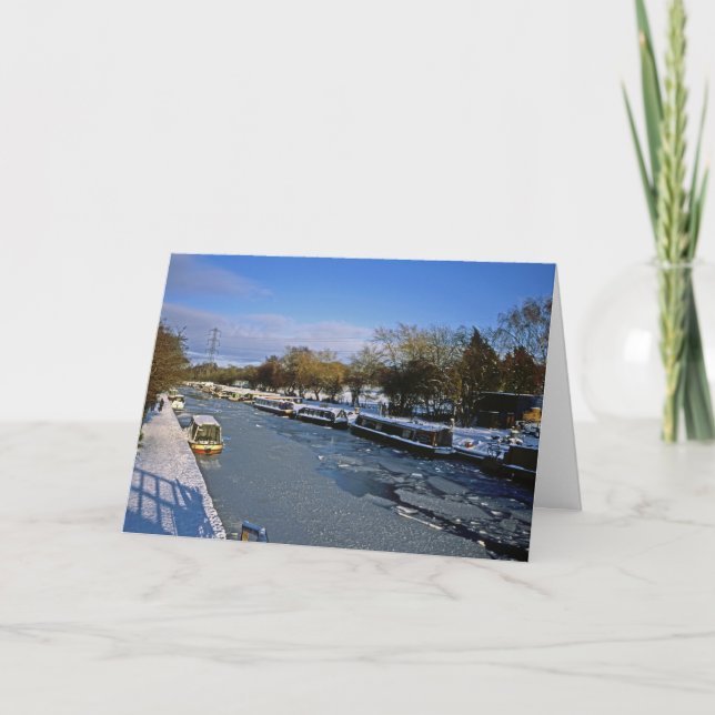 Macclesfield Canal Winter Cheshire Holiday Card Karte (Vorderseite)