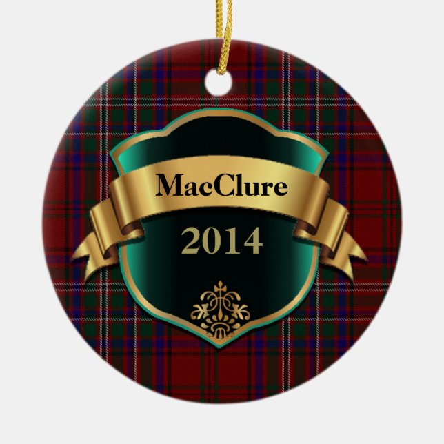 MacClure Tartan Karierte, kundenspezifische Verzie Keramikornament (Vorne)