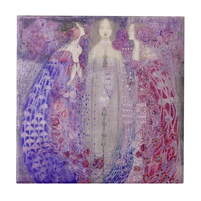 MacDonald Art Nouveau Die drei Düfte Fliese (Vorderseite)