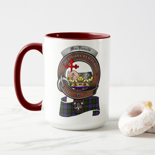 MacDonald Clan Abzeichen Combo 15o Tasse (Mit Donut)