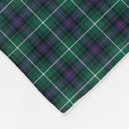 MacDonald Clan Forest Green und Royal Blue Tartan Fleecedecke