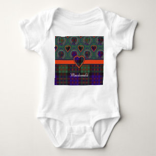 Macdonald Clan karierter schottischer Tartan Baby Strampler