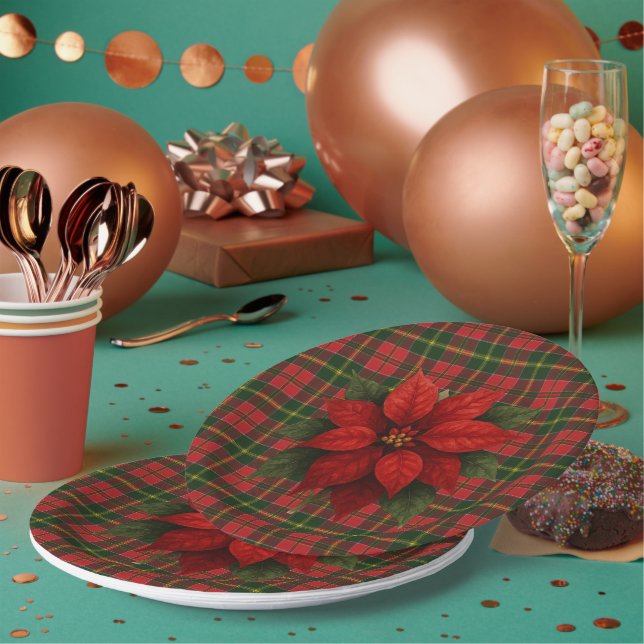  MacDonald Kingsburgh Scottish Tartan Christmas Pappteller (Multi)