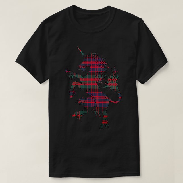 MacDonald Modern Tartan Unicorn T-Shirt (Design vorne)