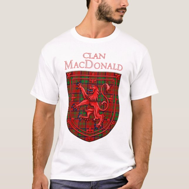 MacDonald of Glencoe Tartan Scottish Plaid T-Shirt (Vorderseite)