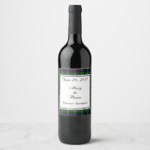 MacDonald of the Isles Scottish Wedding Wine Label