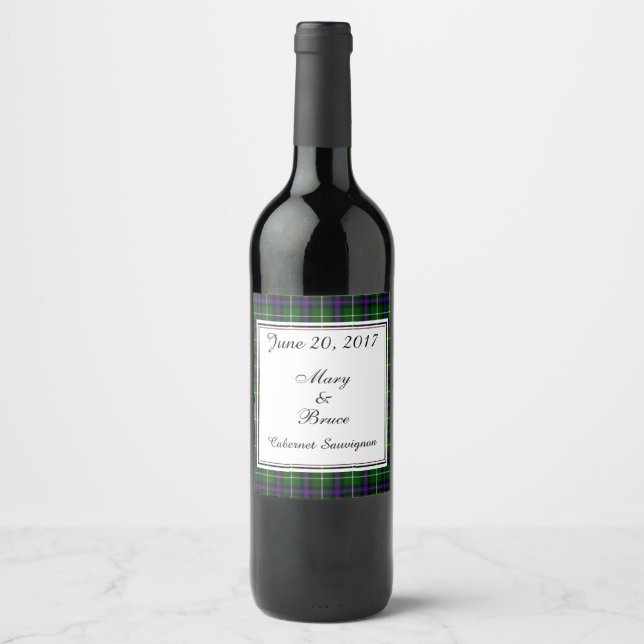 MacDonald of the Isles Scottish Wedding Wine Label Weinetikett (Vorderseite)