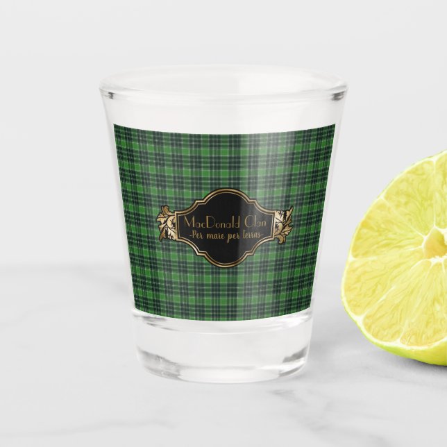 MacDonald Original Scottish Clan Tartan Schnapsglas (Vorderseite)