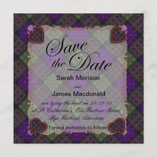 Macdonald Scottish clan tartan - Kariert Save The Date