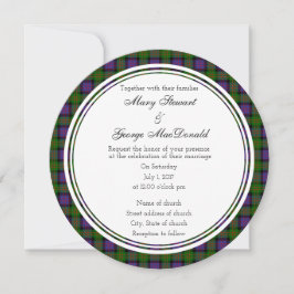 MacDonald Scottish Wedding Round Einladung