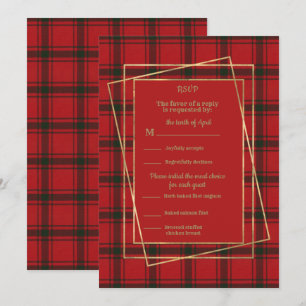 MacDonald Sleet Modern mit Goldrahmen RSVP Einladung