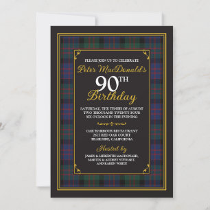 MacDonald Tartan Einladung zum 90. Geburtstag