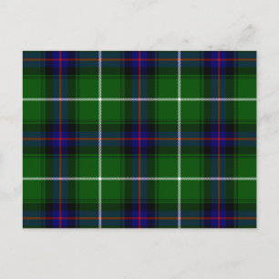 MacDonald-Tartan grün blau kariert Postkarte