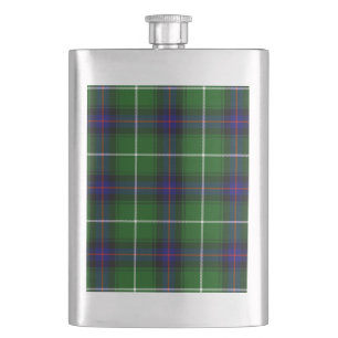 MacDonald Tartan grün kariert Flachmann