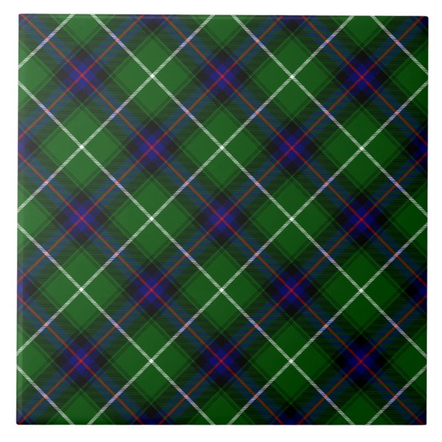 MacDonald Tartan grün kariert Fliese (Vorderseite)