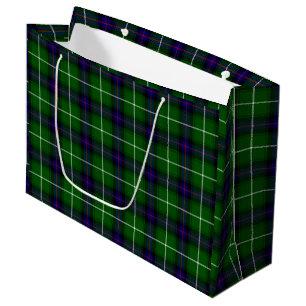 MacDonald Tartan grün kariert Große Geschenktüte