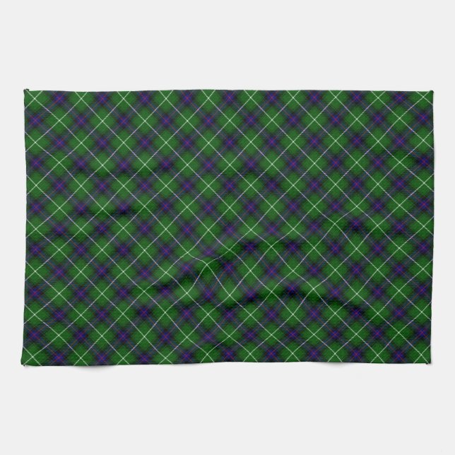 MacDonald Tartan grün kariert Handtuch (Horizontal)