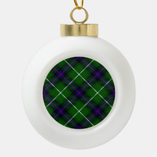 MacDonald Tartan grün kariert Keramik Kugel-Ornament