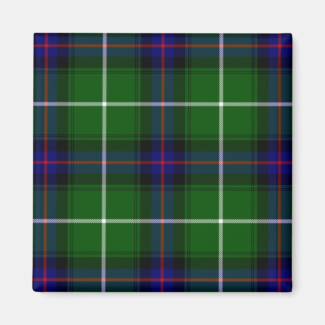 MacDonald Tartan grün kariert Magnet (Vorne)