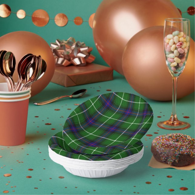 MacDonald Tartan grün kariert Pappteller (Multi)