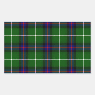 MacDonald Tartan grün kariert Rechteckiger Aufkleber